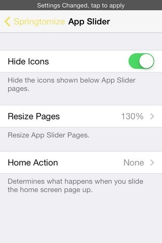 Springtomize 3 App Slider iOS