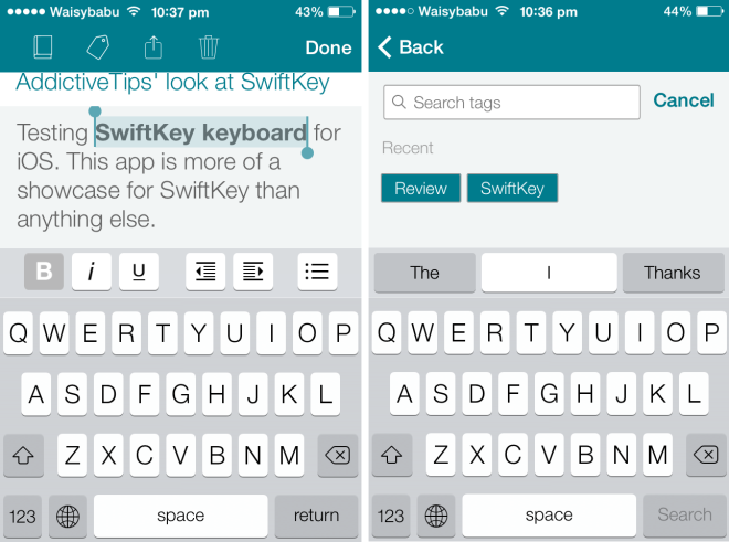 SwiftKey Note per iOS 2