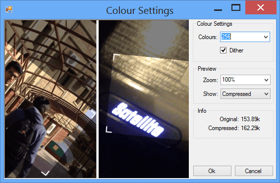 PNGoo comprime le impostazioni di colore delle schermate di immagini png senza perdita di qualità