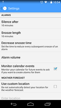 AlarmPad-for-Android-settings