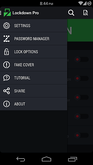 Lockdown Pro per Android 05