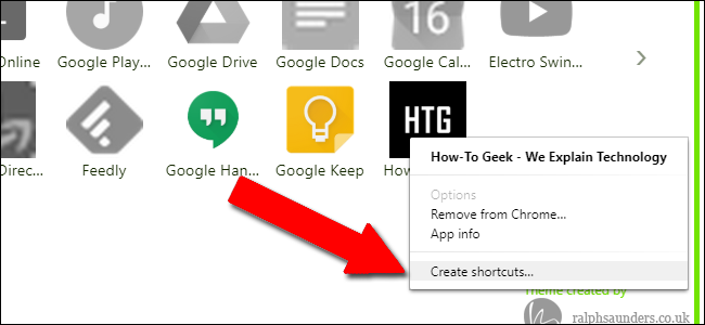 Fare clic con il pulsante destro del mouse sull'icona per creare un collegamento.