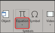 equazione nel gruppo di simboli