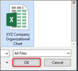 Sfoglia il PC per il file Excel