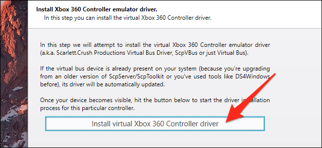 Installa il driver del controller 360 virtuale