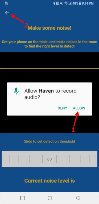 Configurazione della registrazione audio Haven