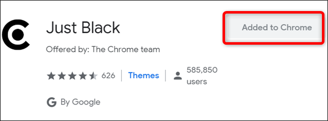 Il tuo tema è stato aggiunto a Chrome!