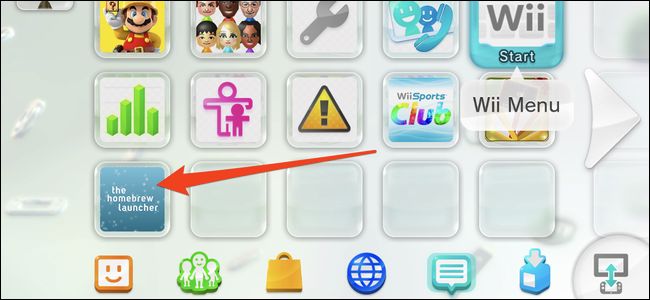 Canale Wii U Homebrew Launcher nella schermata iniziale