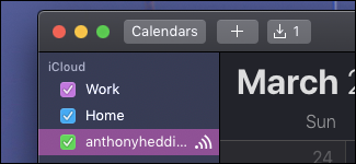 Calendario in linea di macOS Calendar