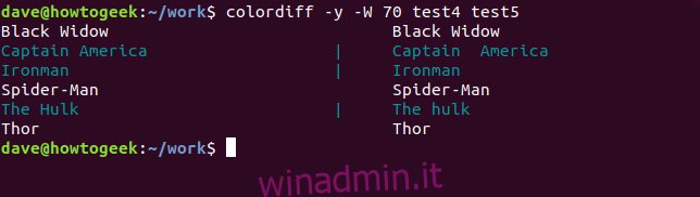 Analizziamo altri due file, test4 e test5.  Questi hanno i nomi sei dei supereroi in loro.