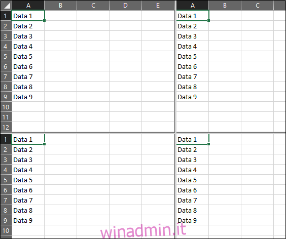 Come Utilizzare La Funzione Split Screen Di Excel ⋆ Winadminit 5173