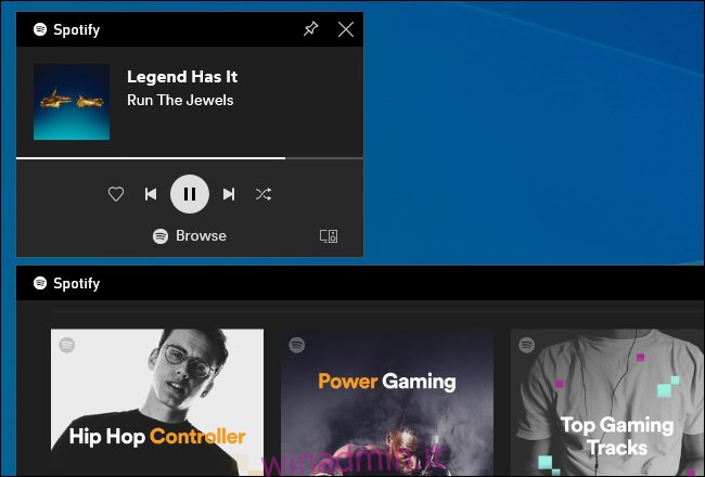 Integrazione di Spotify nella sovrapposizione della barra dei giochi di Windows 10