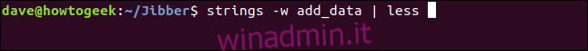 stringhe -w add_data |  meno in una finestra di terminale