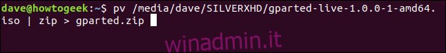 pv /media/dave/SILVERXHD/gparted-live-1.0.0-1-amd64.iso |  zip> gparted.zip in una finestra di terminale “width =” 646 ″ height = “77” onload = “pagespeed.lazyLoadImages.loadIfVisibleAndMaybeBeacon (this);”  onerror = “this.onerror = null; pagespeed.lazyLoadImages.loadIfVisibleAndMaybeBeacon (this);”> </p>
<div style=