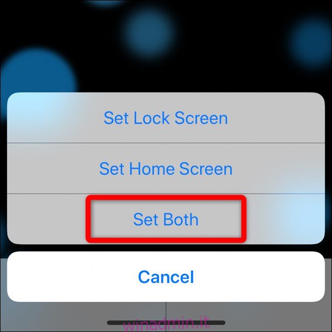 Apple iPhone Imposta sfondo dinamico su Lockscreen e Homescreen