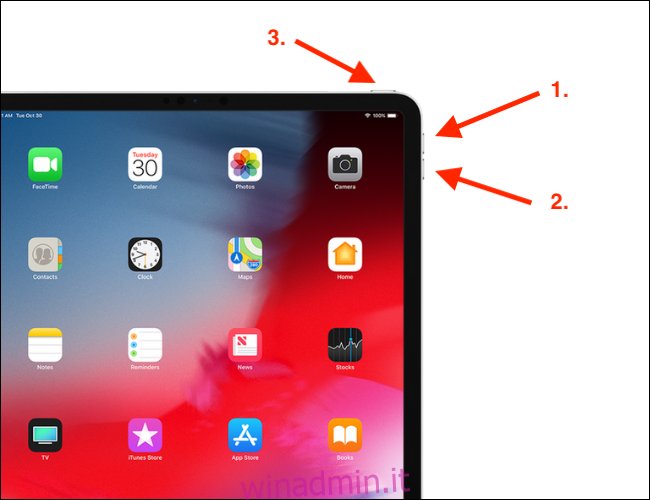 Come forzare il riavvio di iPad Pro con Face ID