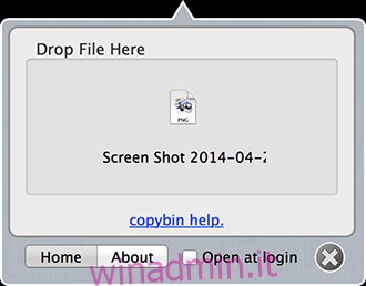Copybin - Inviato da Mac