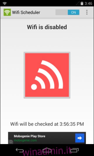 Wireless Manager_Wifi disattivato