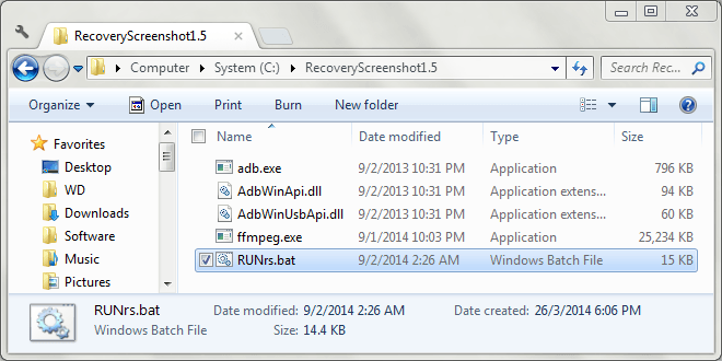 Screenshot di ripristino Android per Windows 01