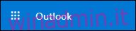 La moderna barra blu di Outlook