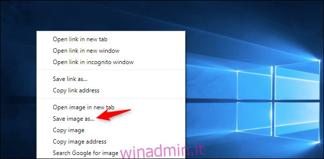 Come scaricare lo sfondo predefinito originale di Windows 10