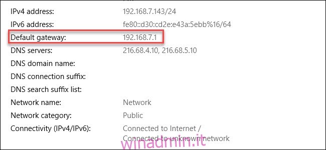 La schermata di amministrazione di un router con l'estensione 
