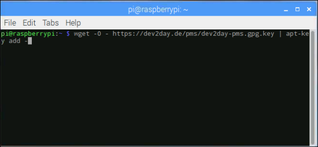 comando da terminale: wget -O - https://dev2day.de/pms/dev2day-pms.gpg.key |  apt-key add -