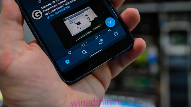 Barra di navigazione gestuale di Android 10