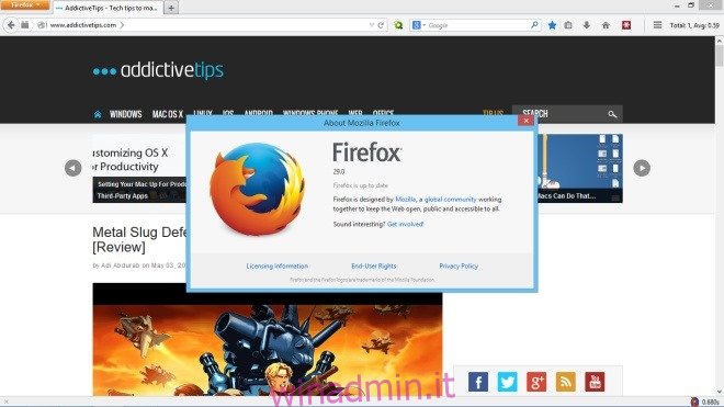 Ripristina il tema classico di Firefox 29