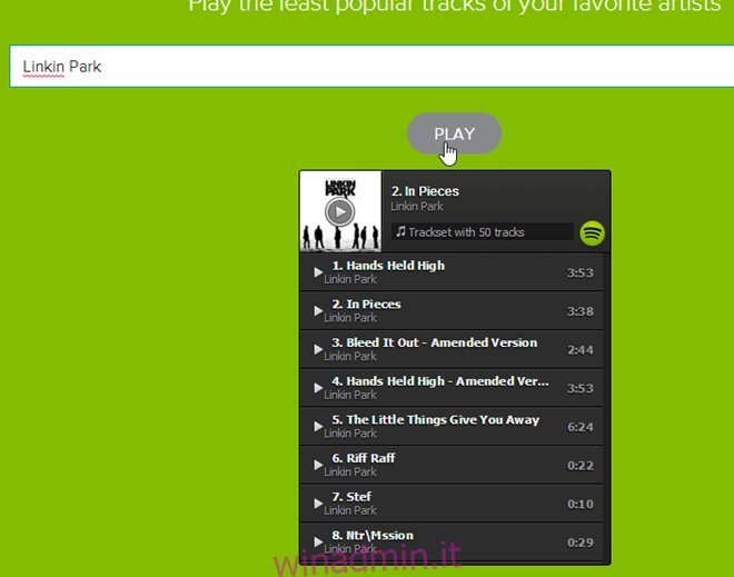 ascolta i brani meno riprodotti su spotify da qualsiasi artista winadmin it