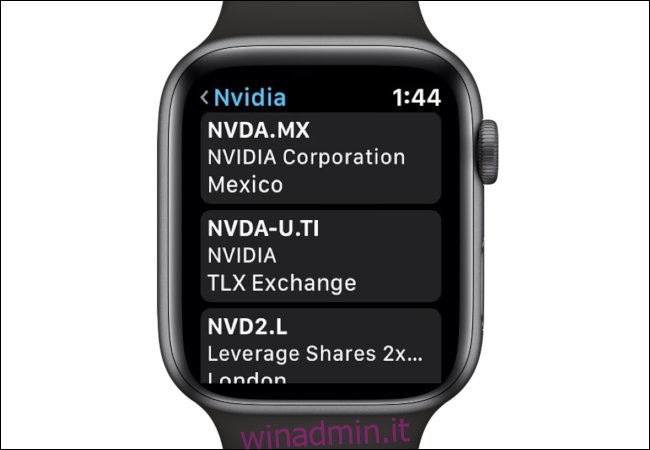 Stock di Apple Watch Nvidia
