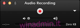 QuickTimePlayer - Registrazione audio