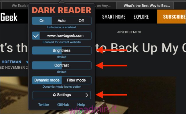 Personalizza la modalità oscura in Safari