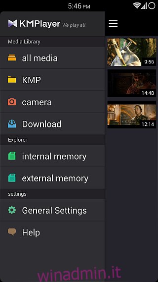KMPlayer per Android 1