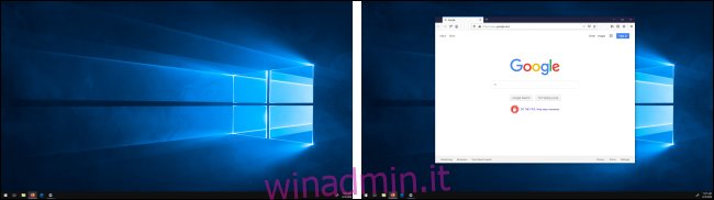 Finestra spostata tra i display in Windows 10