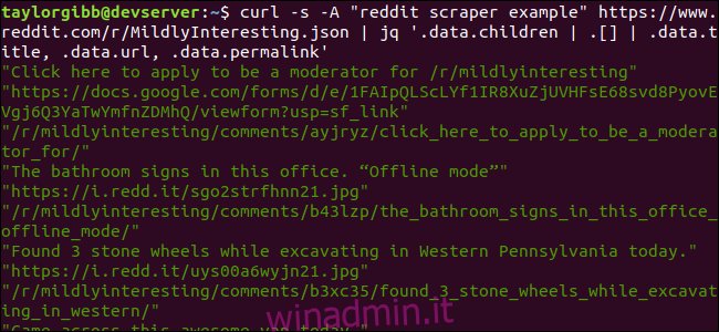 Analizza i contenuti di un subreddit dalla riga di comando di Linux