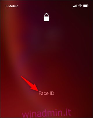 Saltare la richiesta di Face ID su un iPhone