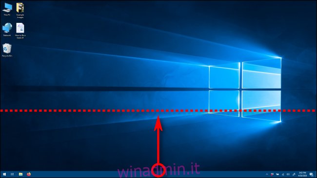 Modifica dell'altezza della barra delle applicazioni in Windows 10