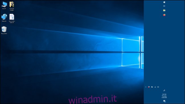 Una barra delle applicazioni più ampia in Windows 10