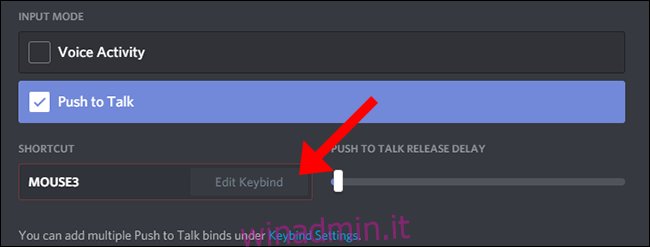Discord edit push to talk keybind