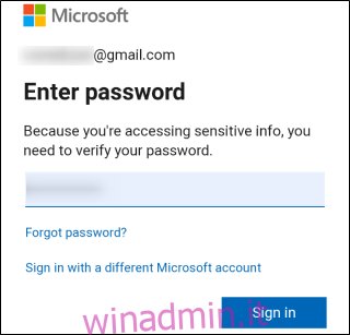 Accedi al tuo account Microsoft.