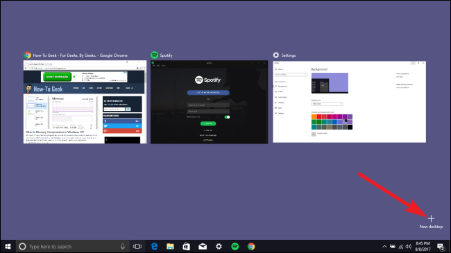Desktop virtuali in Windows 10