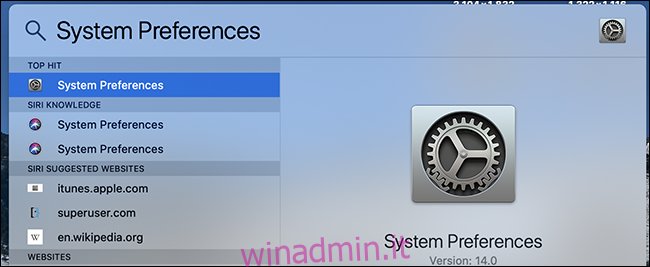 Preferenze di sistema di MacBook