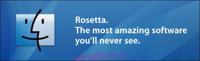 Rosetta per Intel / PowerPC.