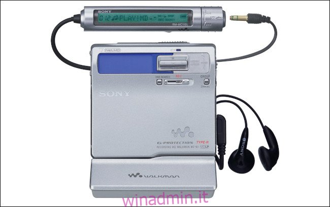 Walkman MiniDisc NetMD portatile Sony MZN1.