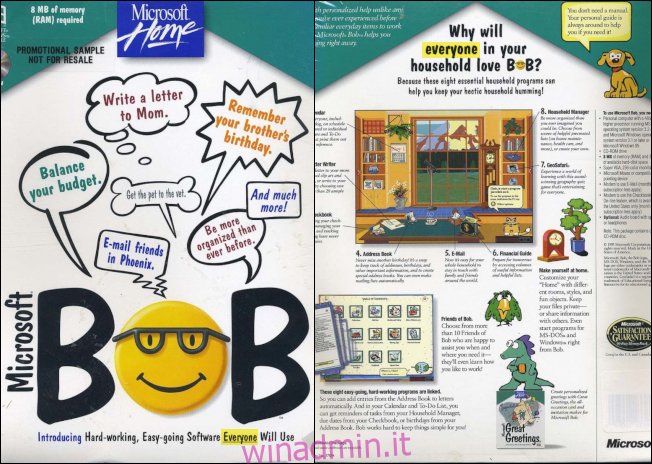 Brochure di marketing per Microsoft Bob.