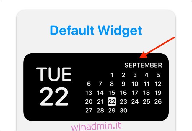 Tocca L'anteprima del widget in Widgetsmith