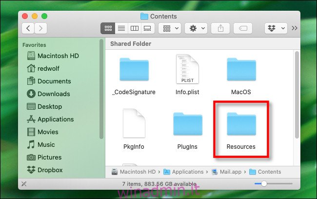 All'interno del pacchetto dell'applicazione Mac, apri il file 