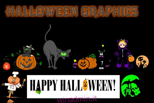 Un sito Web di Halloween Graphics su GeoCities.