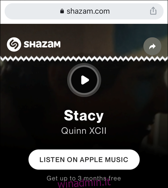 Scopri di più sulla canzone sul sito web di Shazam